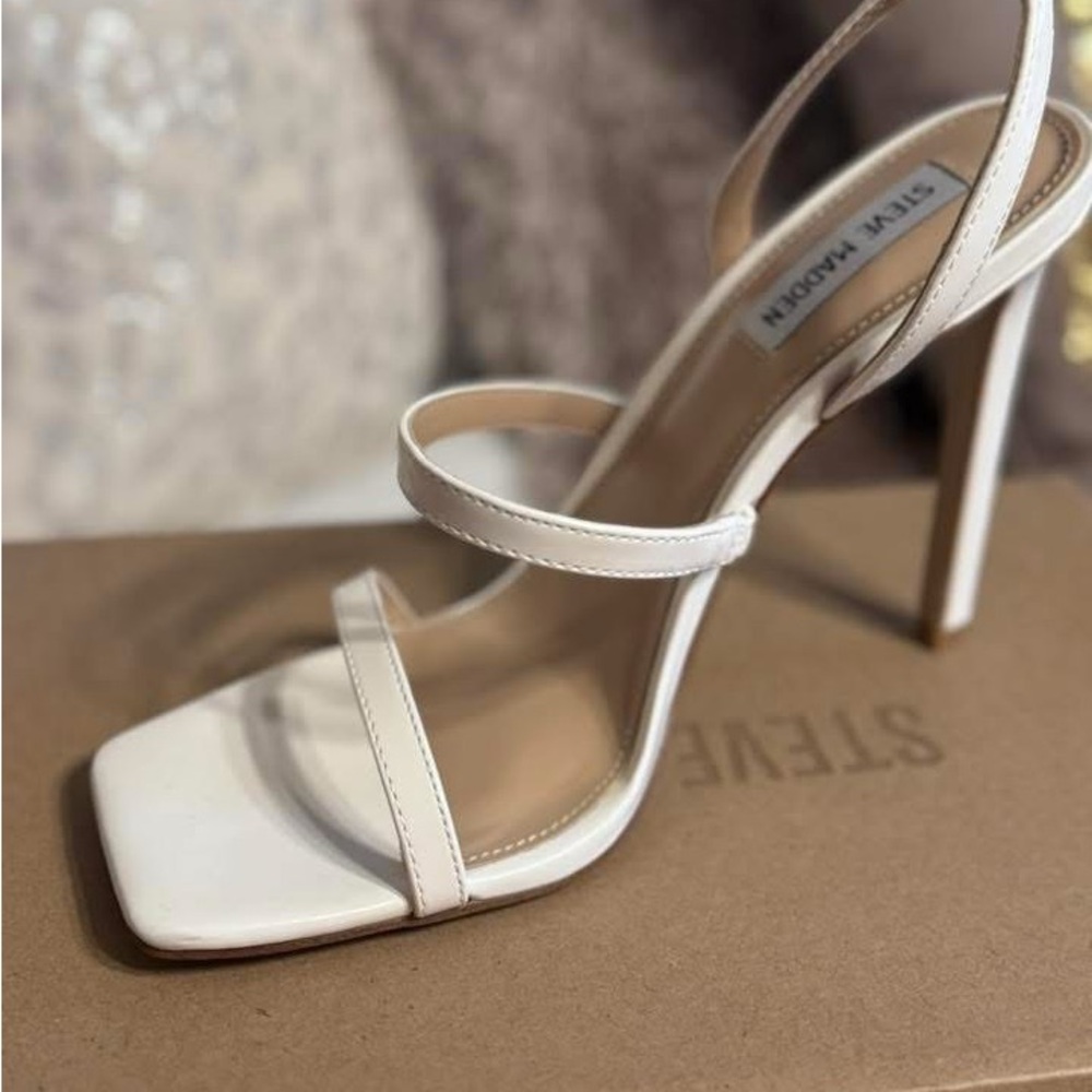 Steve Madden Cream Strappy Heels